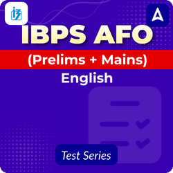 IBPS AFO Prelims and Mains Mock Test Series by Adda247